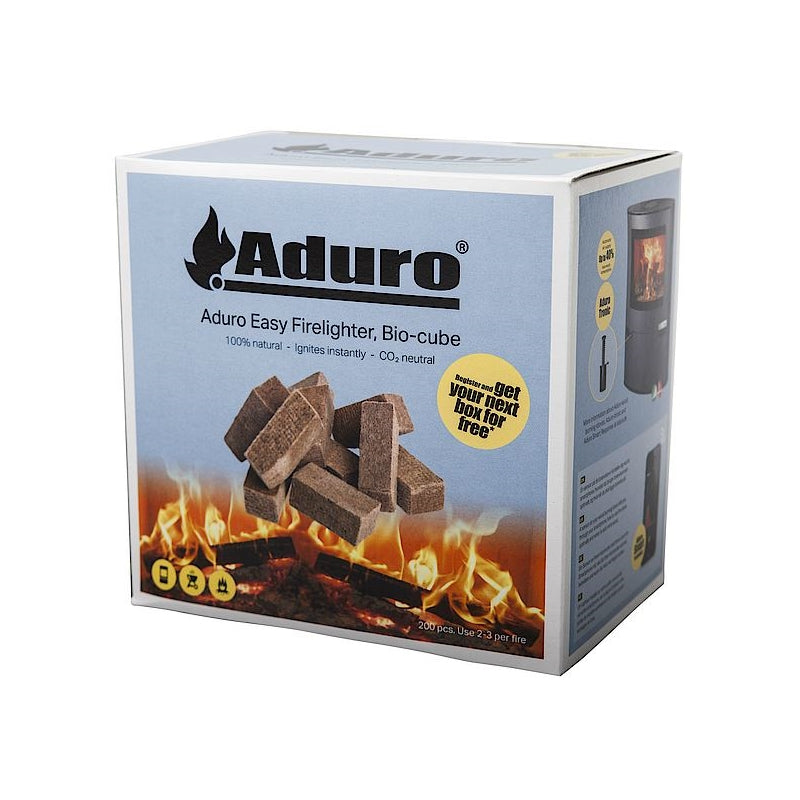 Aduro Easy Firelighter Braständare – Biocuber, 200-pack