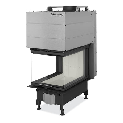 Romotop Heat U 50.52.70.24 U-formad inbyggnadskamin med ljus keramisk brännkammare.