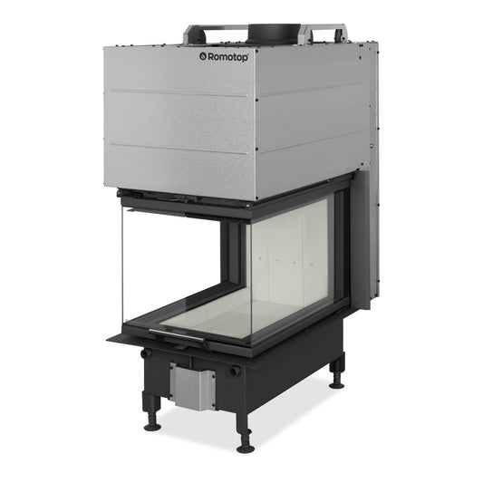 Romotop Heat U 50.52.70.24 U-formad inbyggnadskamin med ljus keramisk brännkammare.